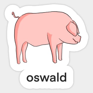 Funny pig Oswald Sticker